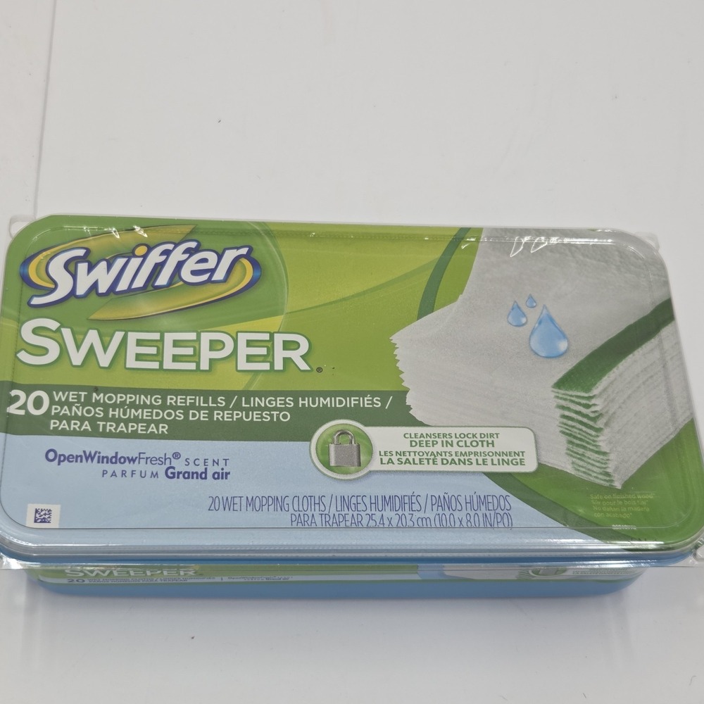Swiffer Sweeper Wet Mopping‎ Cloths Refills Open Window Fresh Scent 20 Count NEW